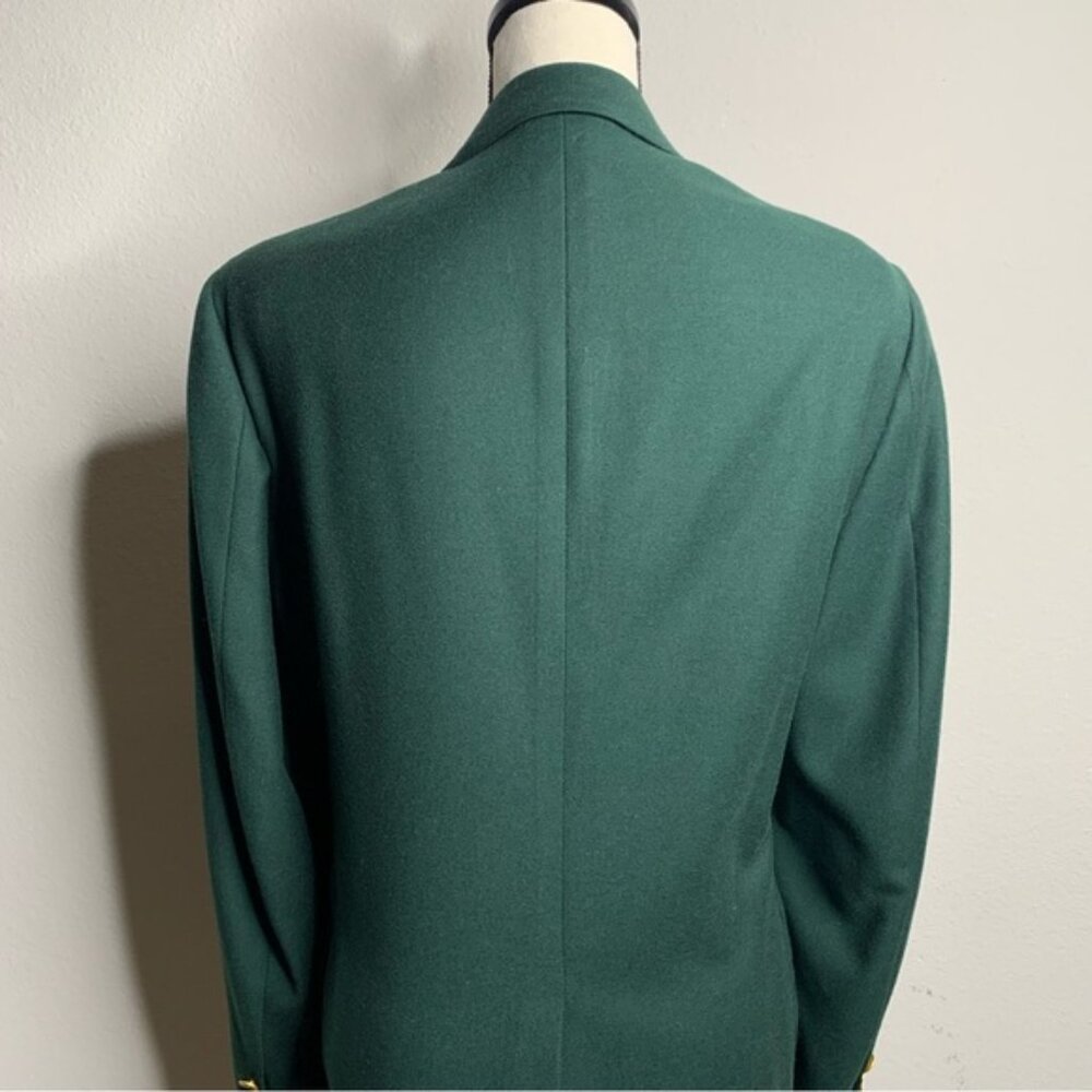Vintage Dark Green Single-Breasted Blazer - Picture 9 of 12